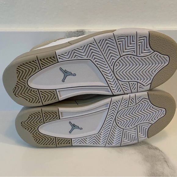 NIKE AIR JORDAN 4 RETRO PS IV 4 Linen SAND White 487725 118 1Y UK 13.5 EUR 32 - Picture 4 of 10